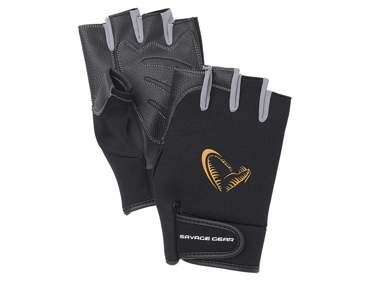 Перчатки-митенки Savage Gear Neoprene Half Finger Black - фото 1