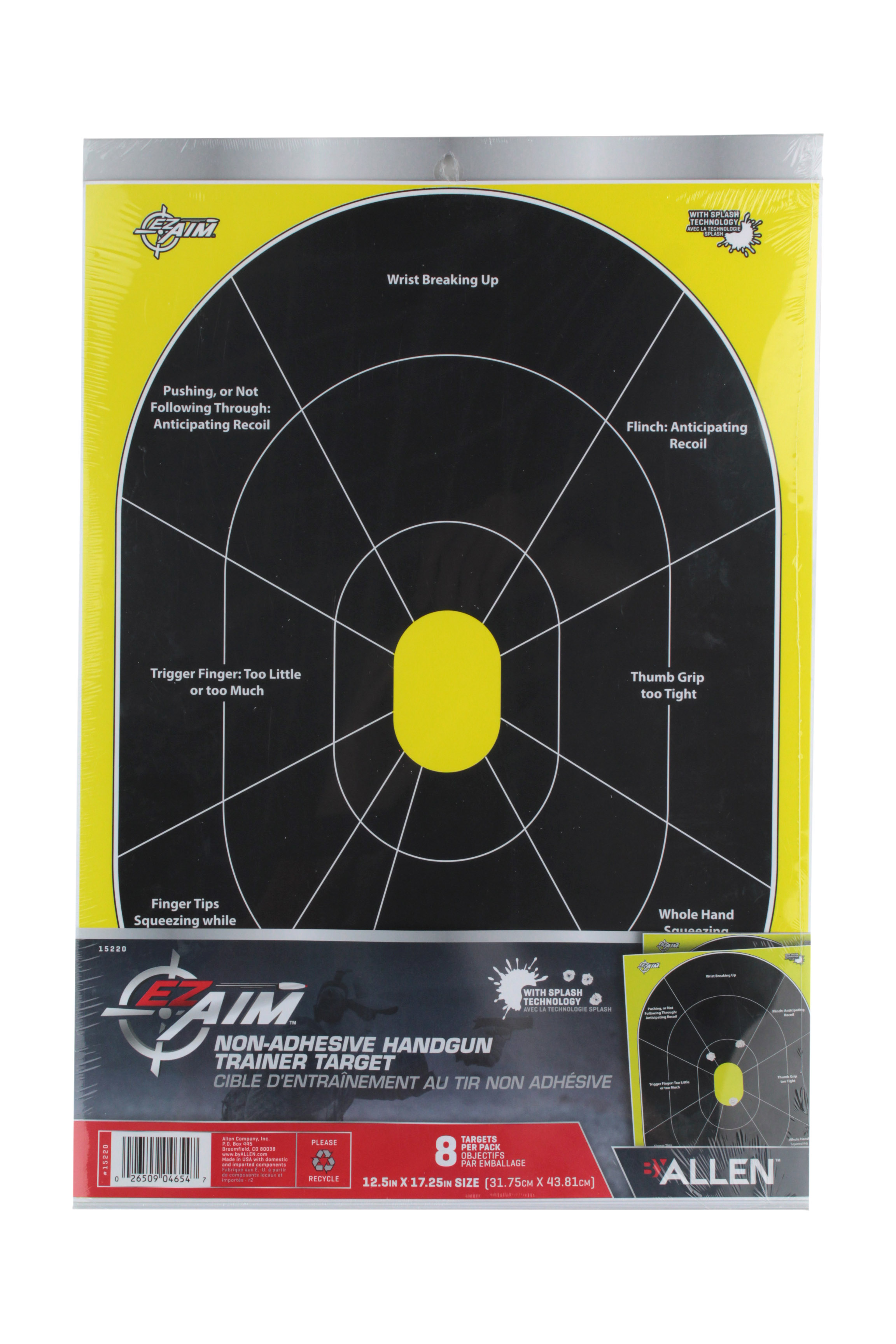 Мишень Allen EZ Aim Splash Handgun Trainer 12x18 - фото 1