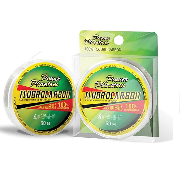 Леска Power Phantom fluorocarbon 30м 6,0 0,4мм 12,9кг прозрачная - фото 1