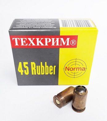 Патрон 45Rubber Техкрим травматический Norma 70Дж 1/20/1080 - фото 1