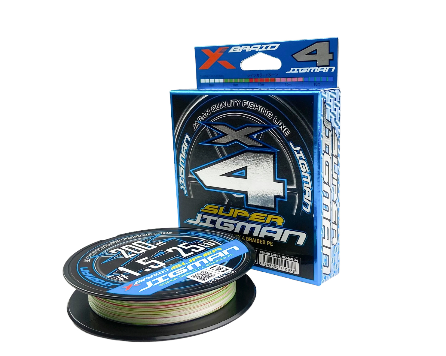 Шнур YGK X-Braid Super jigman X4 200м PE 1,5 25lb 5 colors