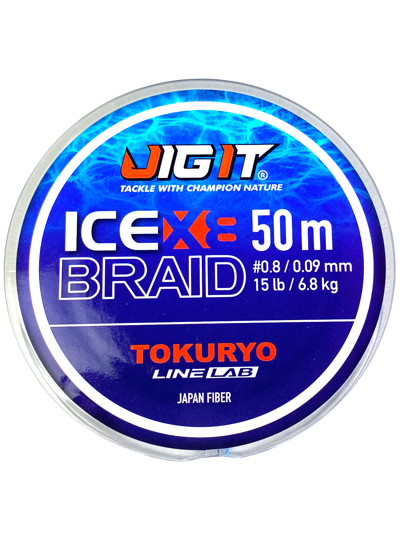 Шнур Jig It x Tokuryo ice braid X8 PE 0,8 50м blue - фото 1