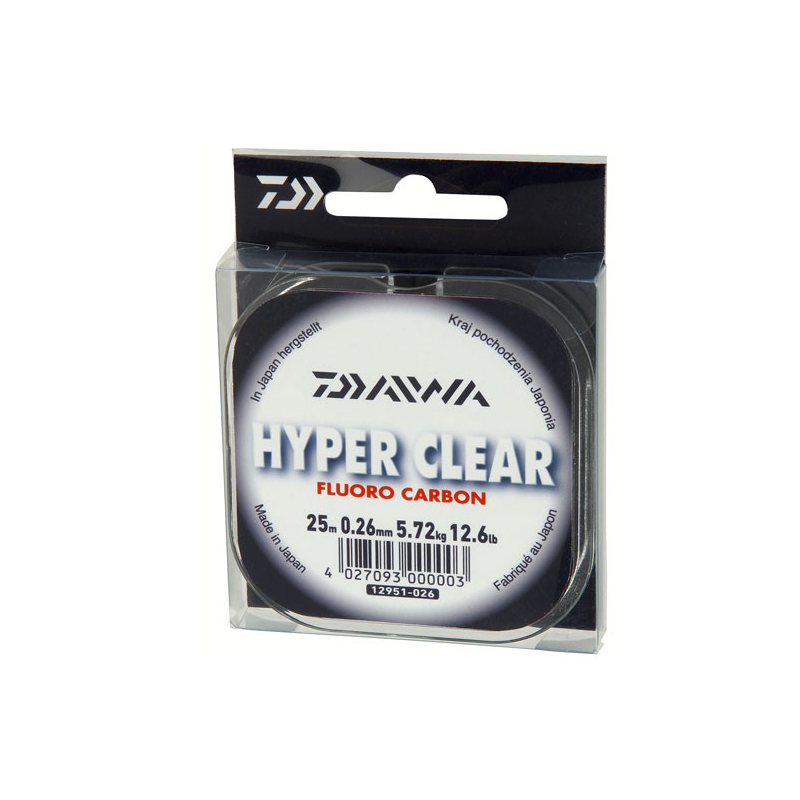 Леска Daiwa Hyper clear flourocarbon 25м 0,12мм - фото 1