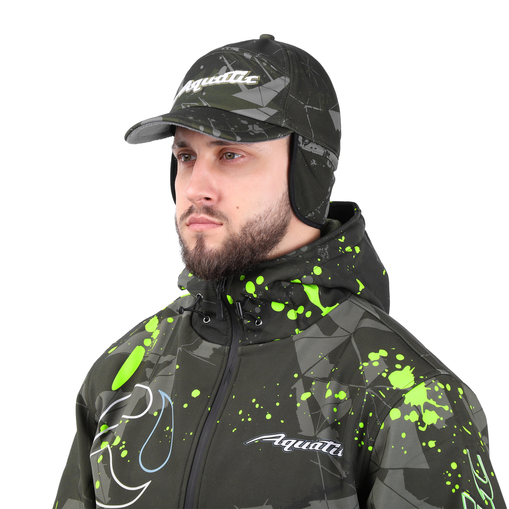 Кепка Aquatic КА-24 утепленная camo khaki - фото 1
