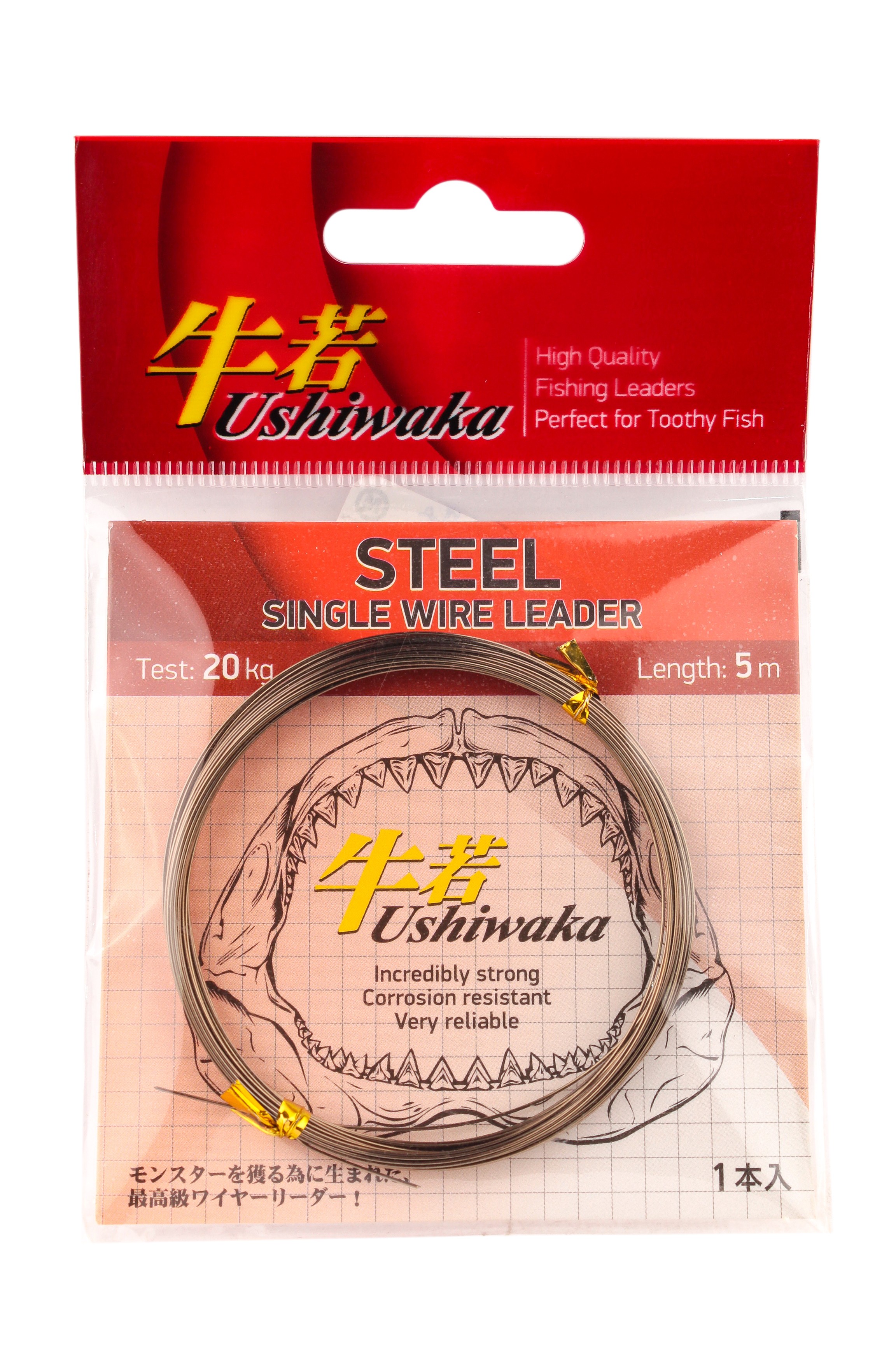 Поводковый материал Ushiwaka steel single wire 20кг 5м