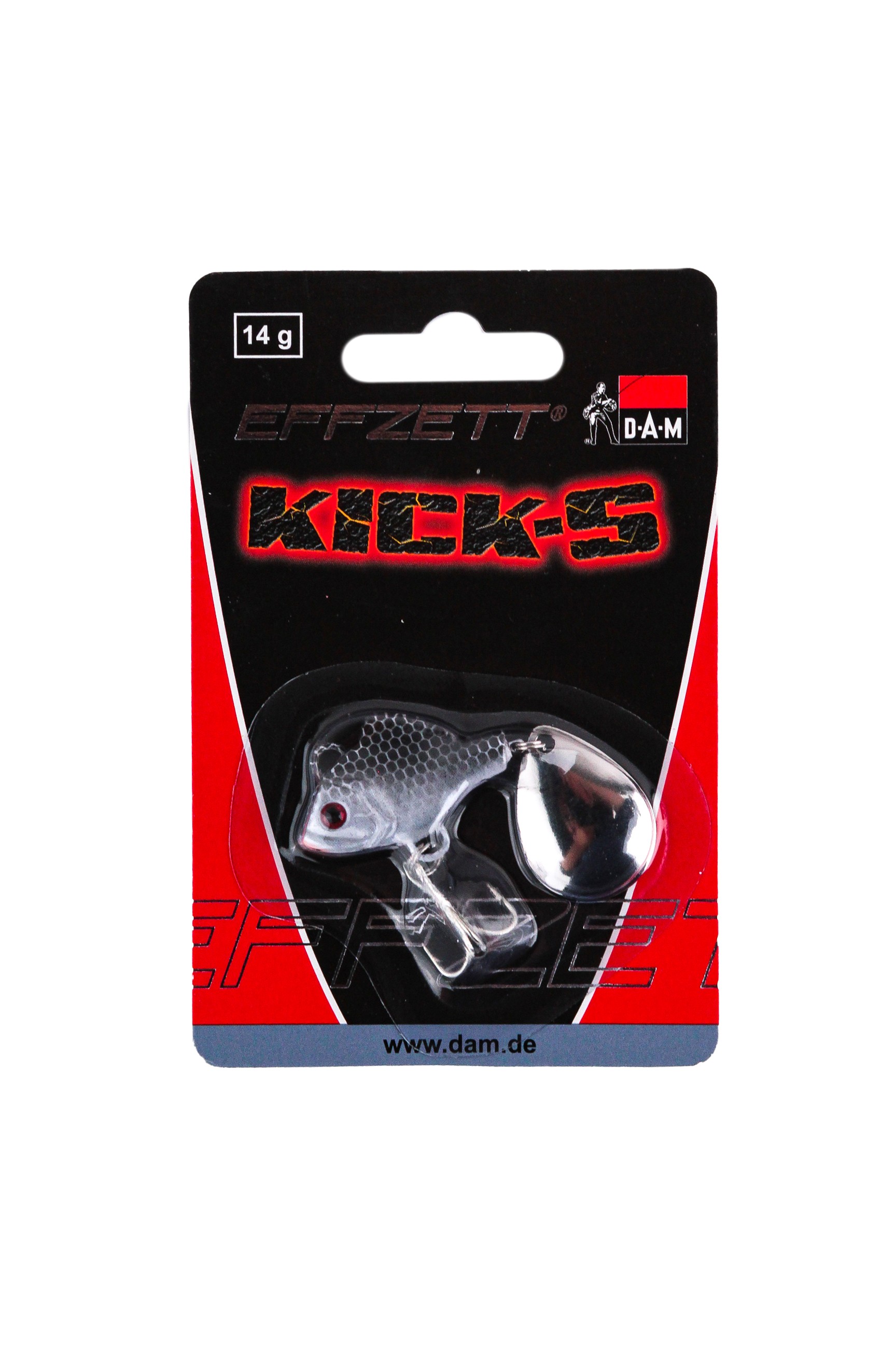 Блесна DAM Effzett Kick-S spinner silver 14гр - фото 1