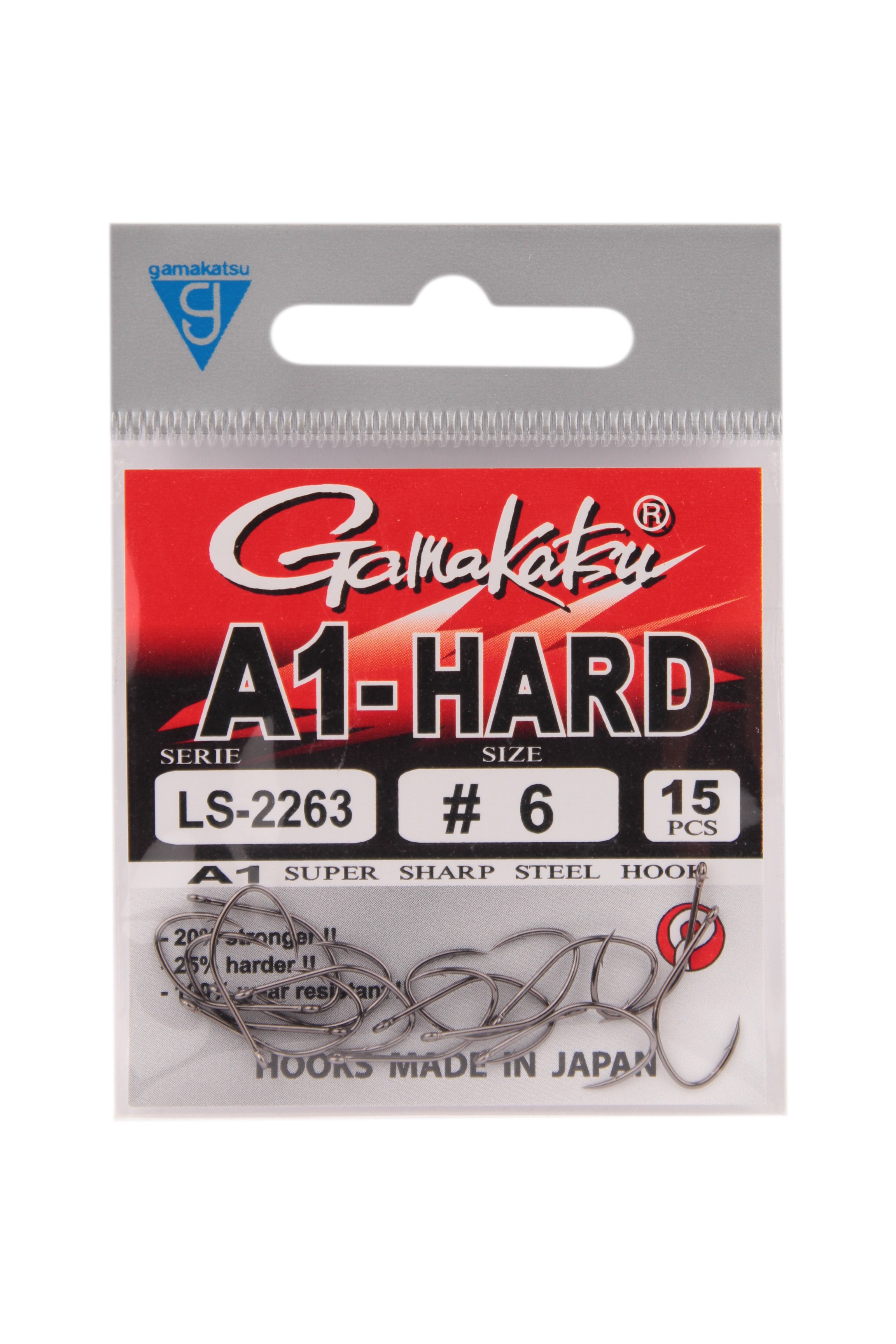 Крючок Gamakatsu Eyed A1 LS-2263 black №6 - фото 1