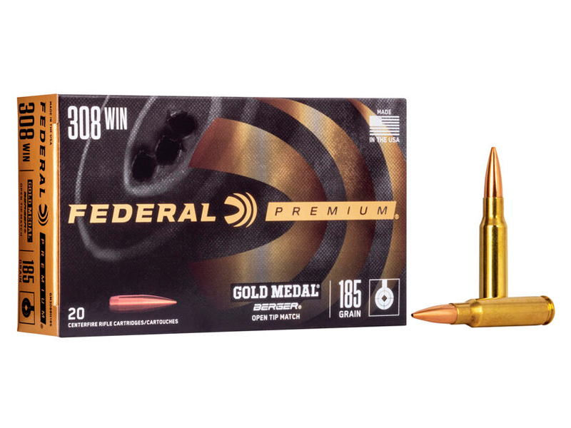 МП Патрон Federal Gold Medal кал. .308 Win. Berger Jugernaught OTM (185 grain / - фото 1
