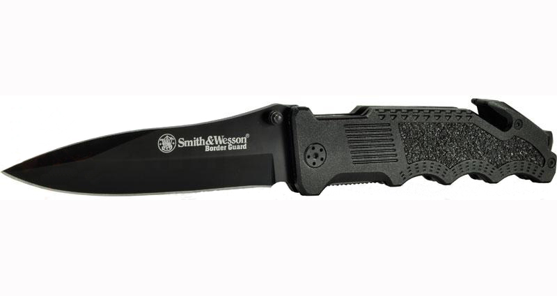 Нож Smith&Wesson SWBG1 складной сталь 7Cr17 алюминий - фото 1