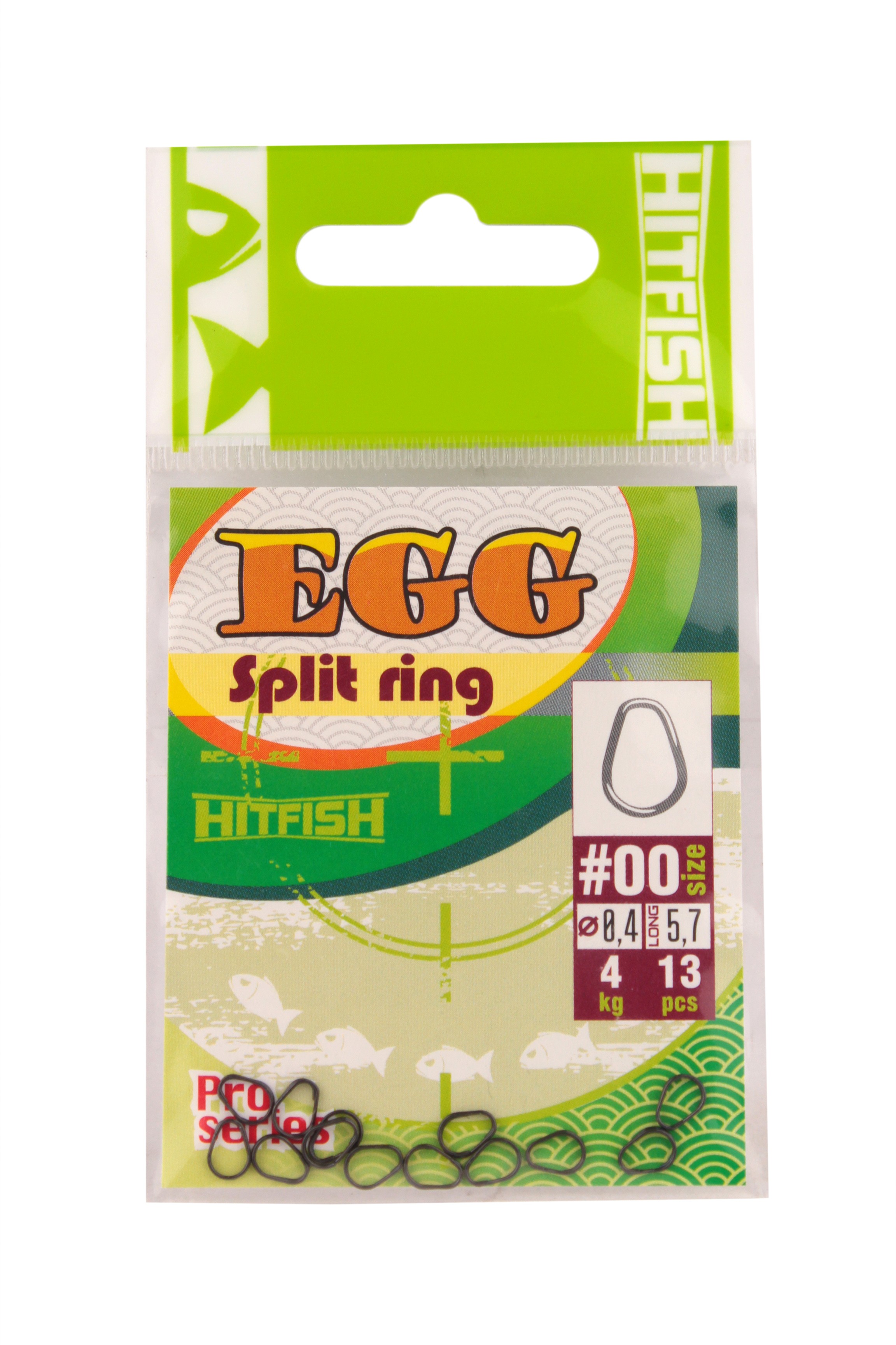 МП Заводное кольцо HITFISH Egg Split Ring #00 (4 kg) (13 шт\пач) - фото 1