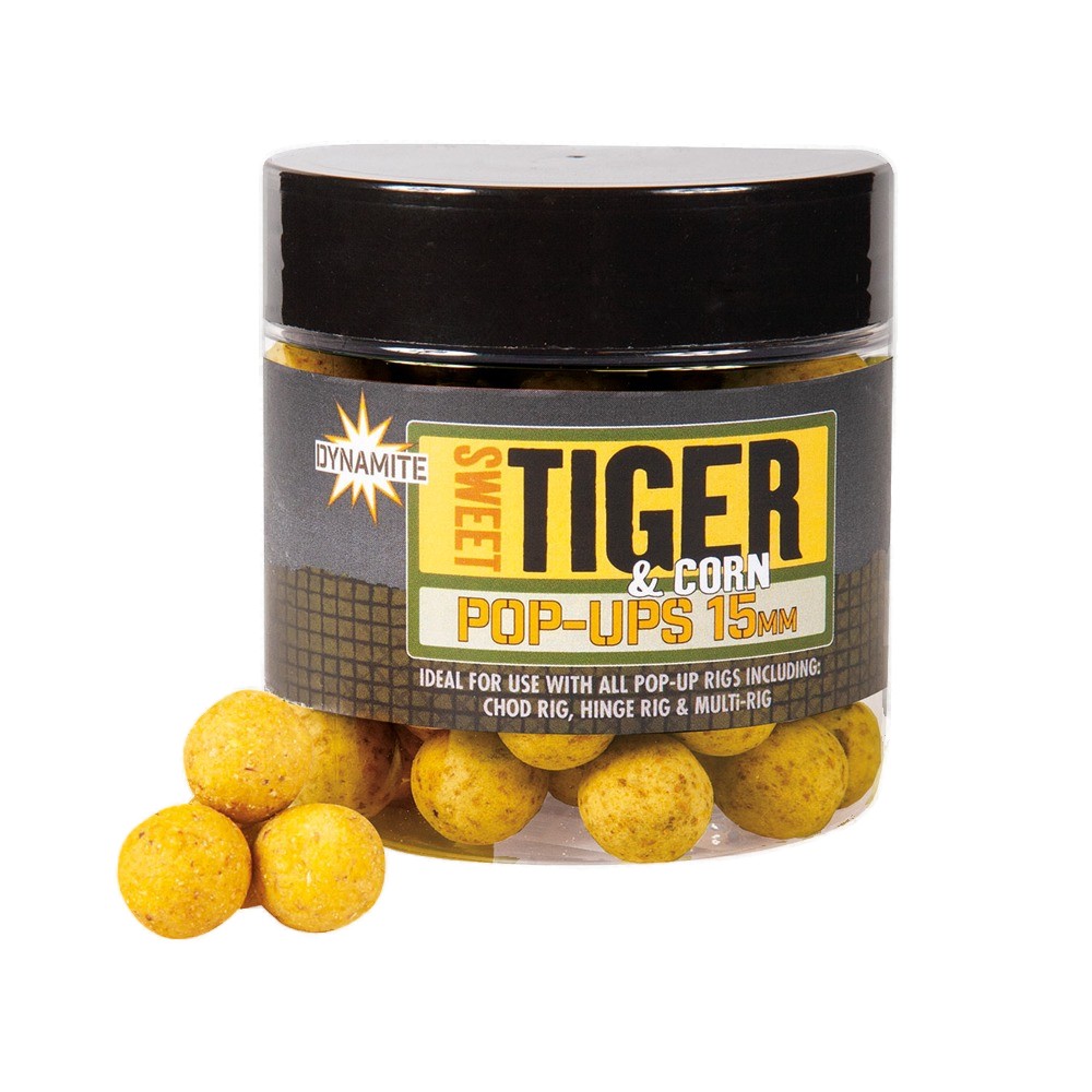 Бойлы Dynamite Baits Sweet Tiger corn Pop-Ups 15мм - фото 1