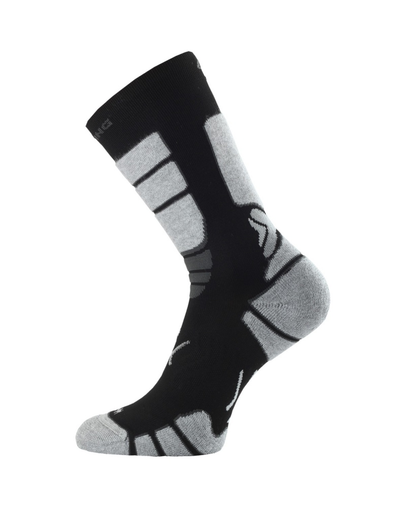 Носки Lasting ILR 908 coolmax+polyamide черный с серыми вставками   - фото 1