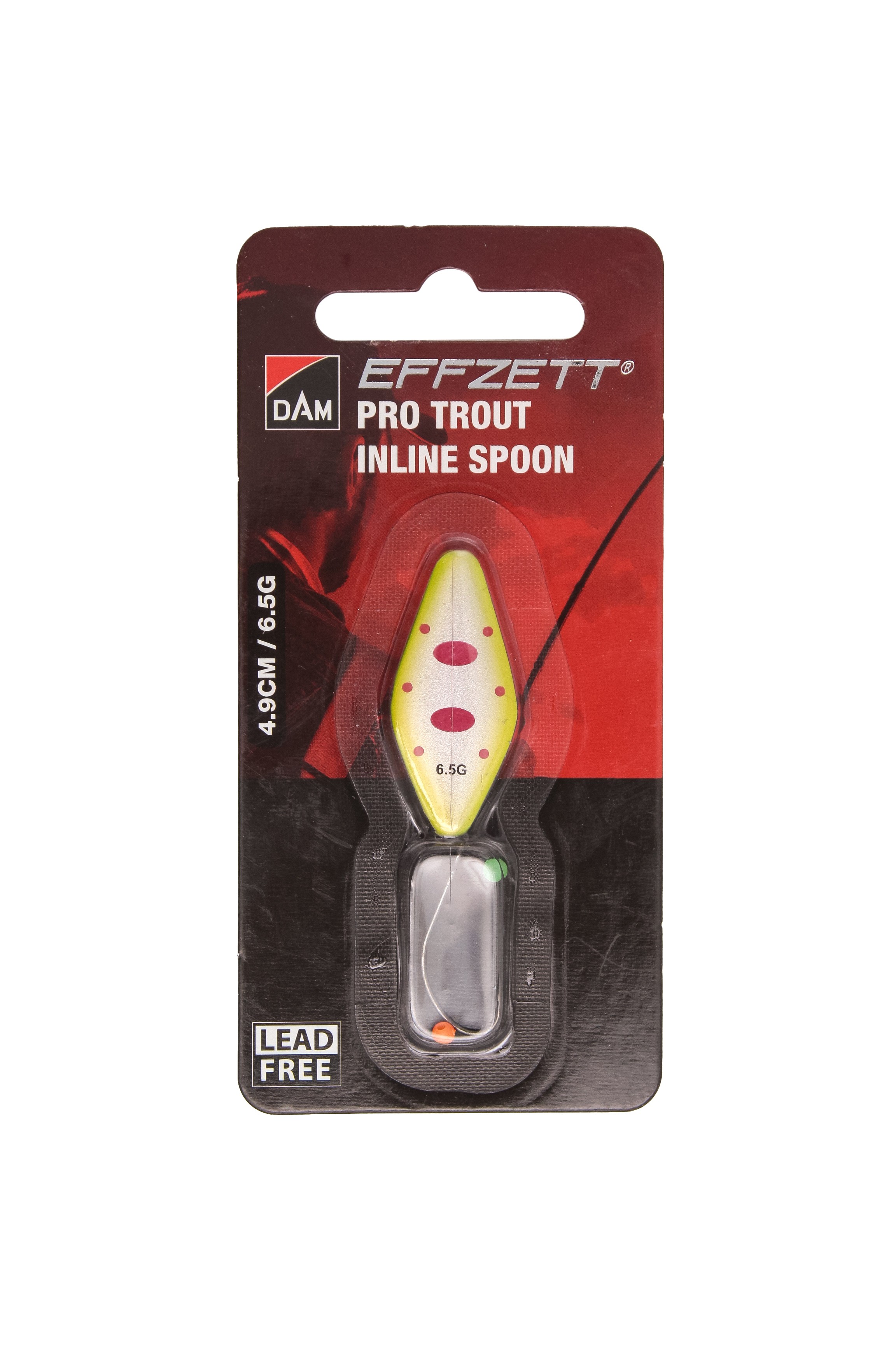 Блесна DAM Effzett Pro trout inline spoon 4,9см 6,5гр  chartreuse smolt U - фото 1