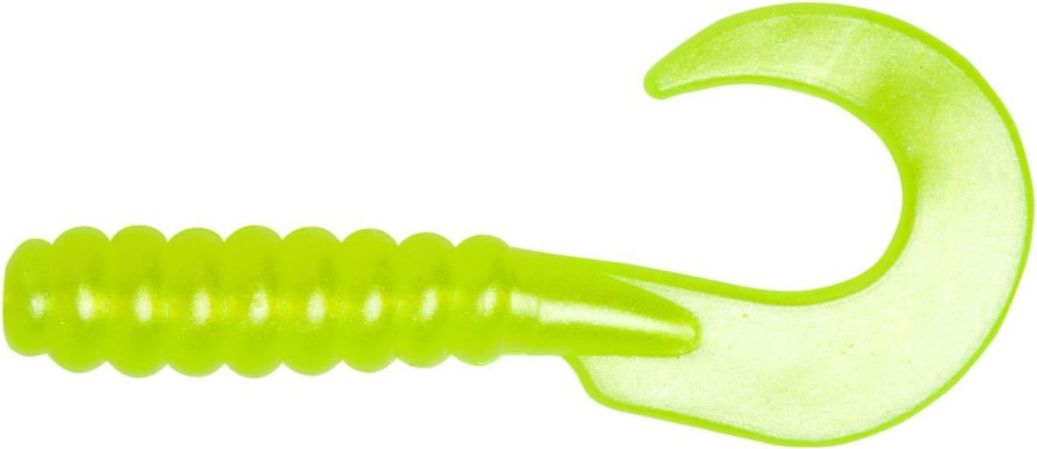 Приманка Yum Walleye grub 3&quot; chart pearl - фото 1