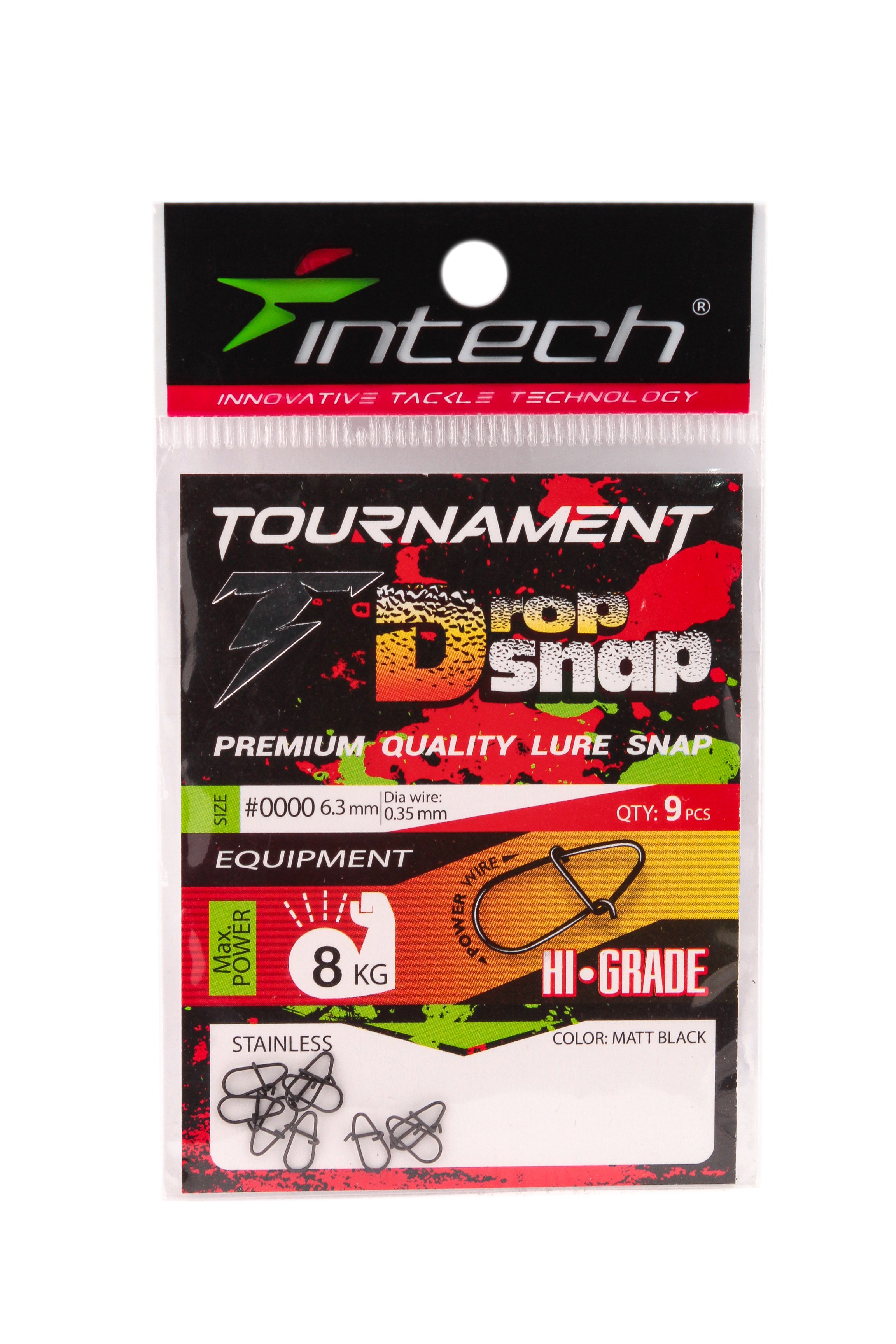 Застежка Intech Tournament Drop Snap matt black №0000 - фото 1