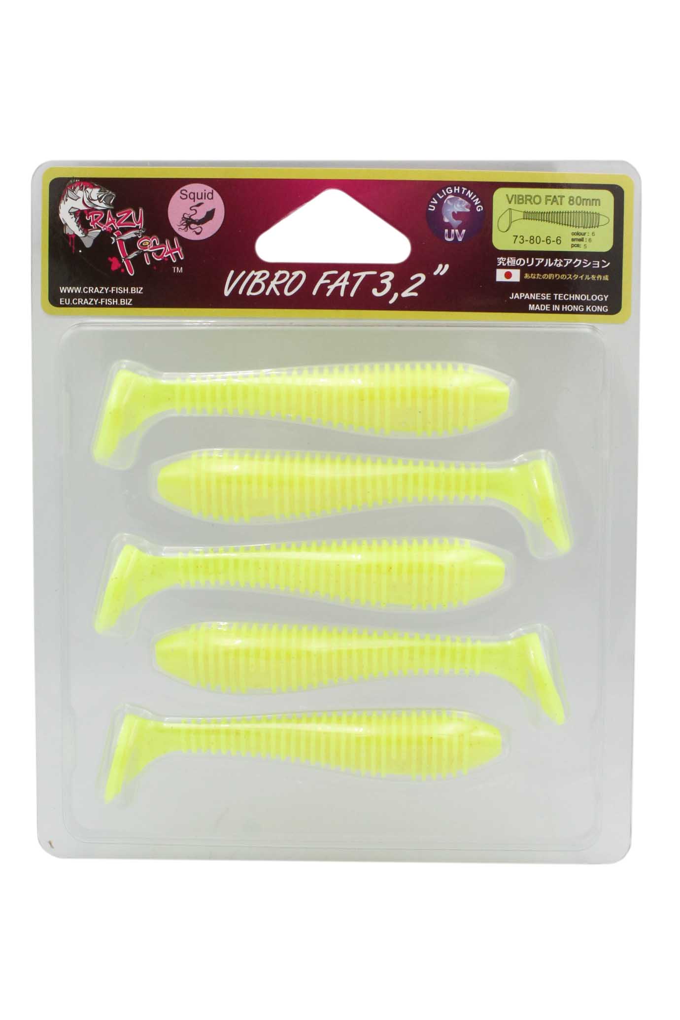 Приманка Crazy Fish Vibro fat 3.2'' 73-80-6-6
