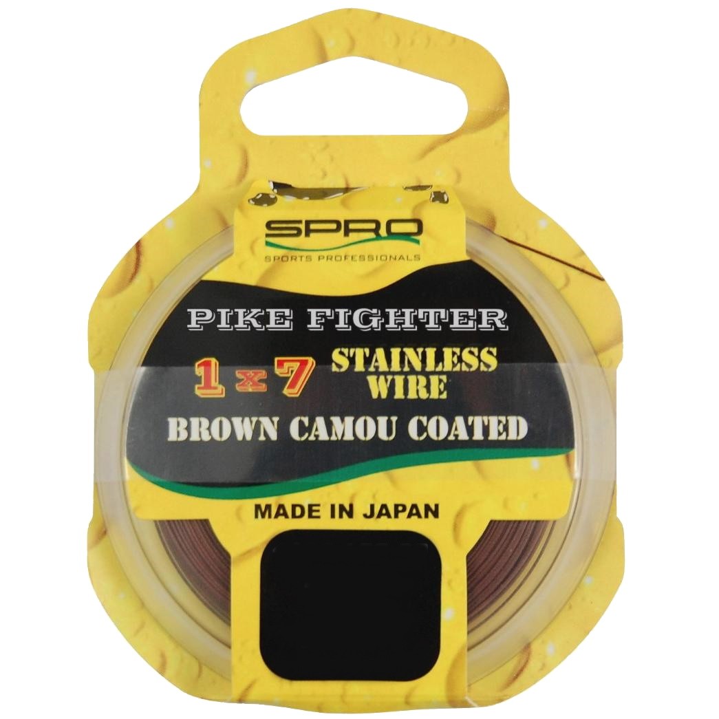Поводковый материал SPRO 1x7 Brown Coated Wire 30lb 20м - фото 1