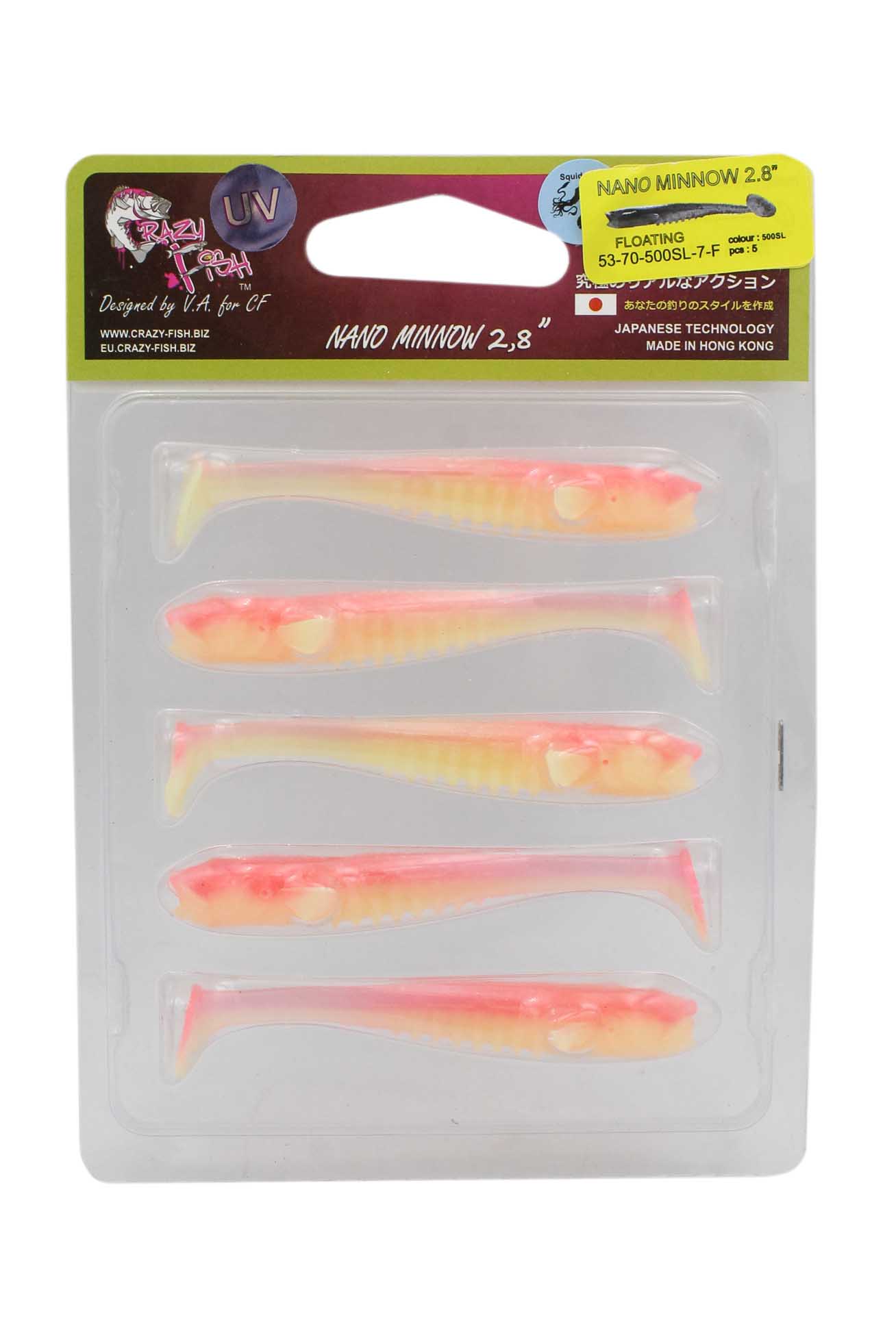 Приманка Crazy Fish Nano Minnow 2,8" 53-70-500SL-7-F - фото 1