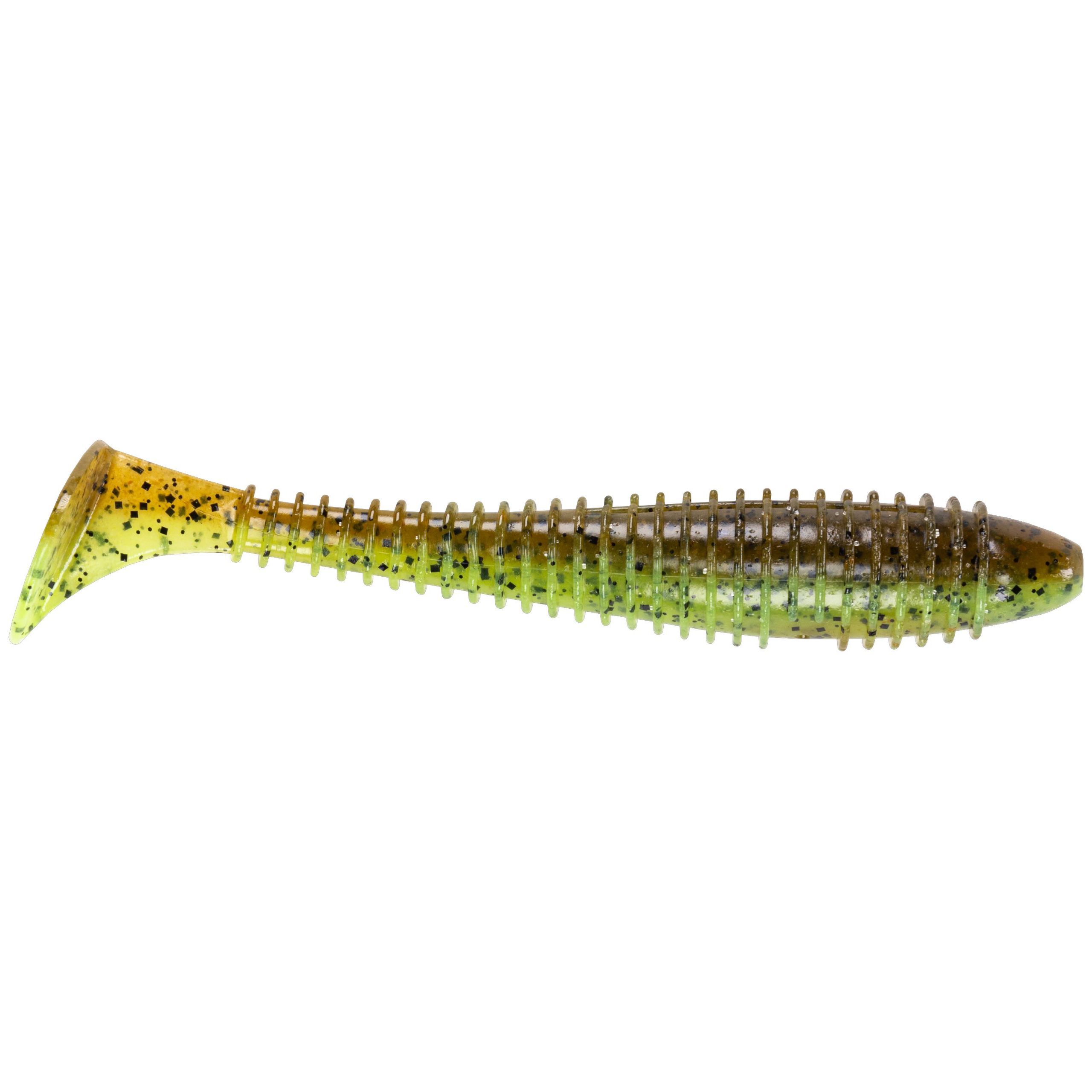 МП Приманка Keitech виброхвост Swing impact fat 4,3" 401 green pumpking chartreu - фото 1