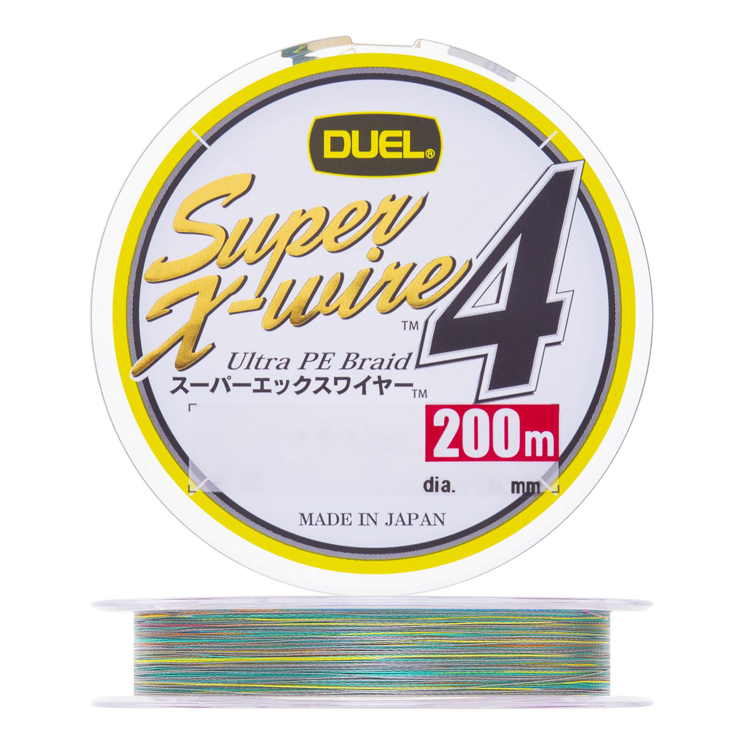 Шнур Yo-Zuri Duel PE Super X-Wire 4 200м 5Color-Yellow Marking 0,6 0,13мм 5,4кг - фото 1