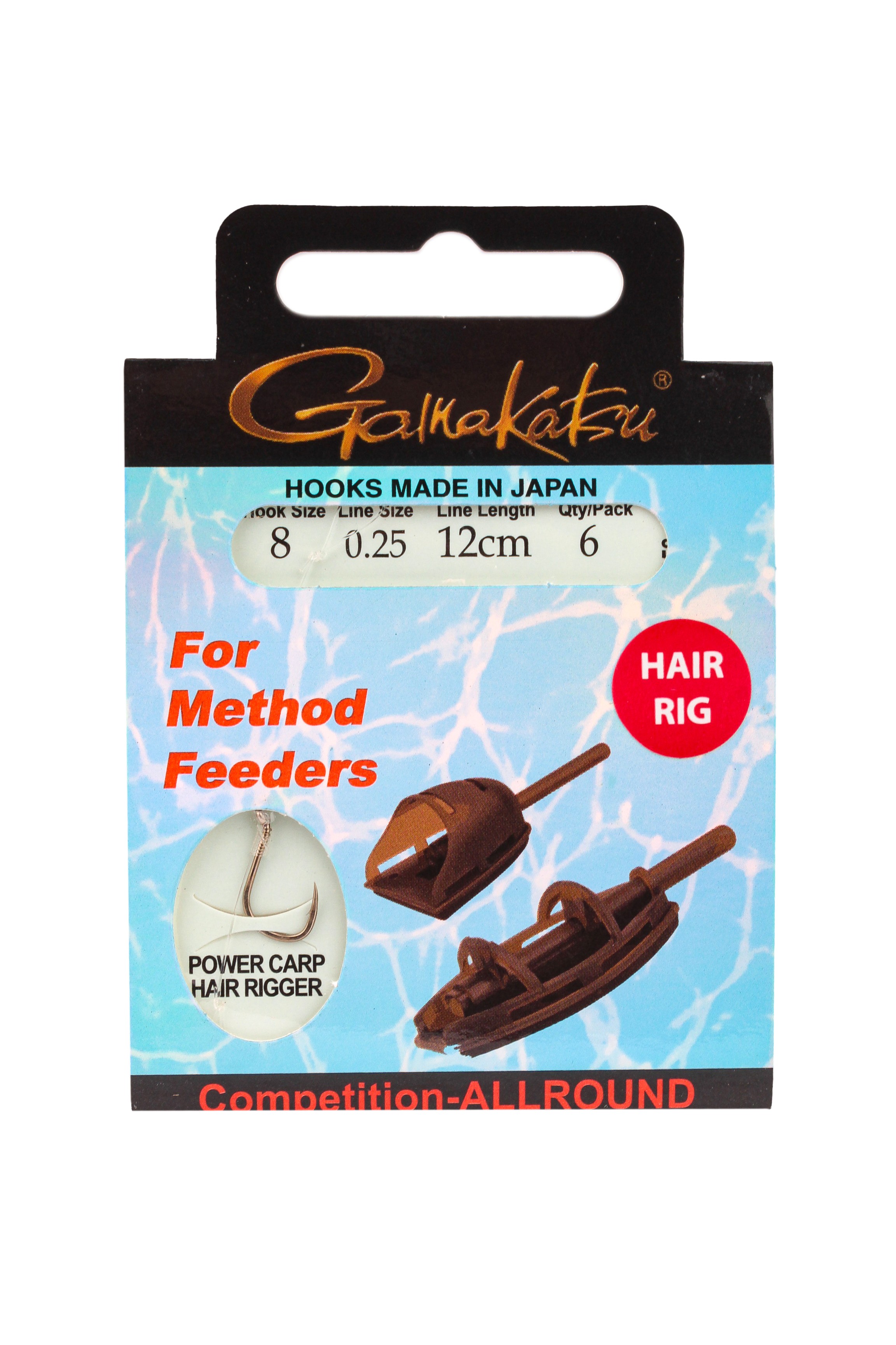 Крючок Gamakatsu с поводком Booklet method hair PCHR №8 0.25мм 12см - фото 1