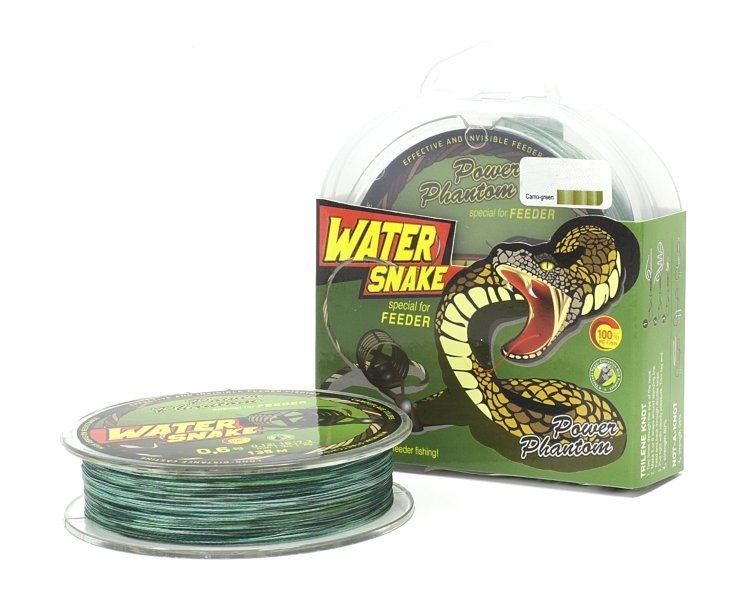 Шнур Power Phantom WaterSnake PE 135м camo-green 0,8 8,1кг 0,14мм - фото 1