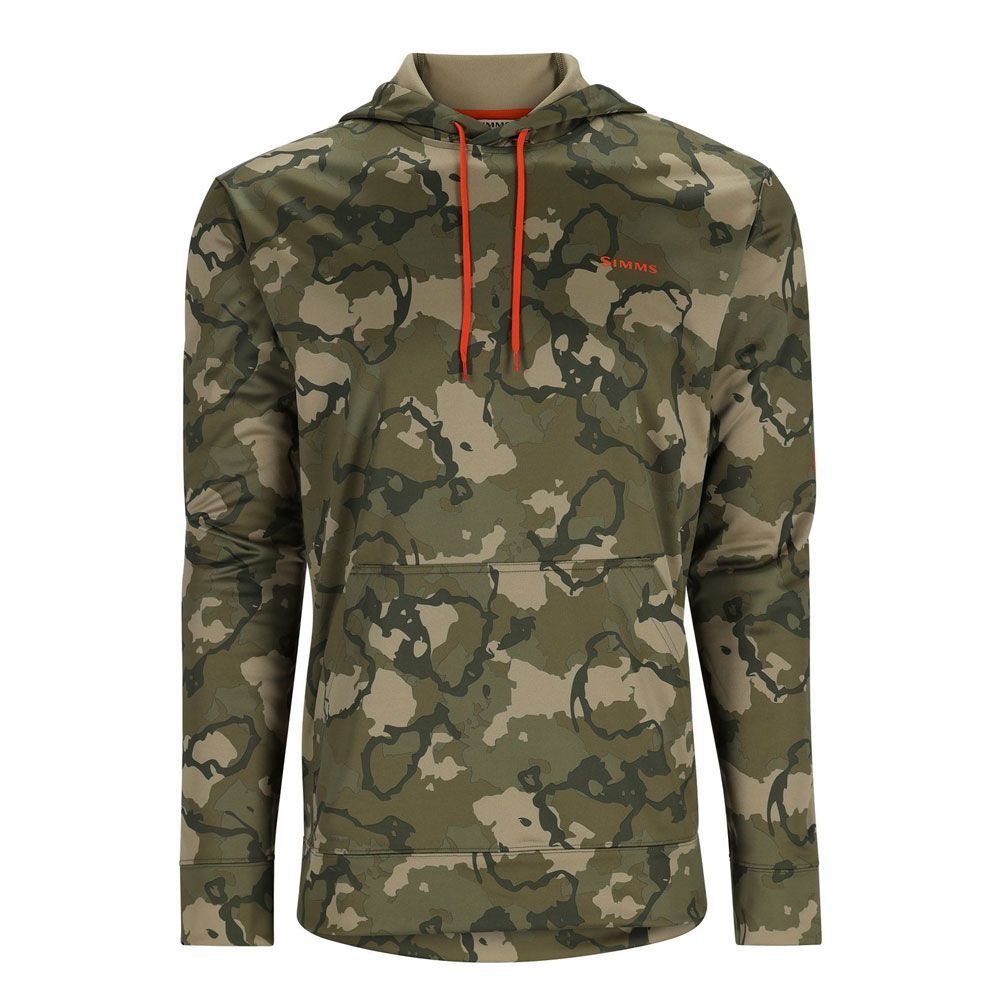 Толстовка Simms Challenger fishing hoody regiment camo olive drab  - фото 1