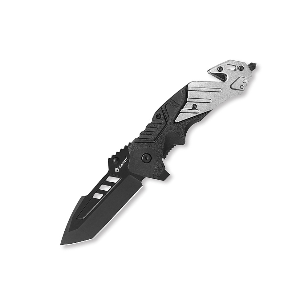 Нож складной Ganzo G629-GY черный серый - фото 1