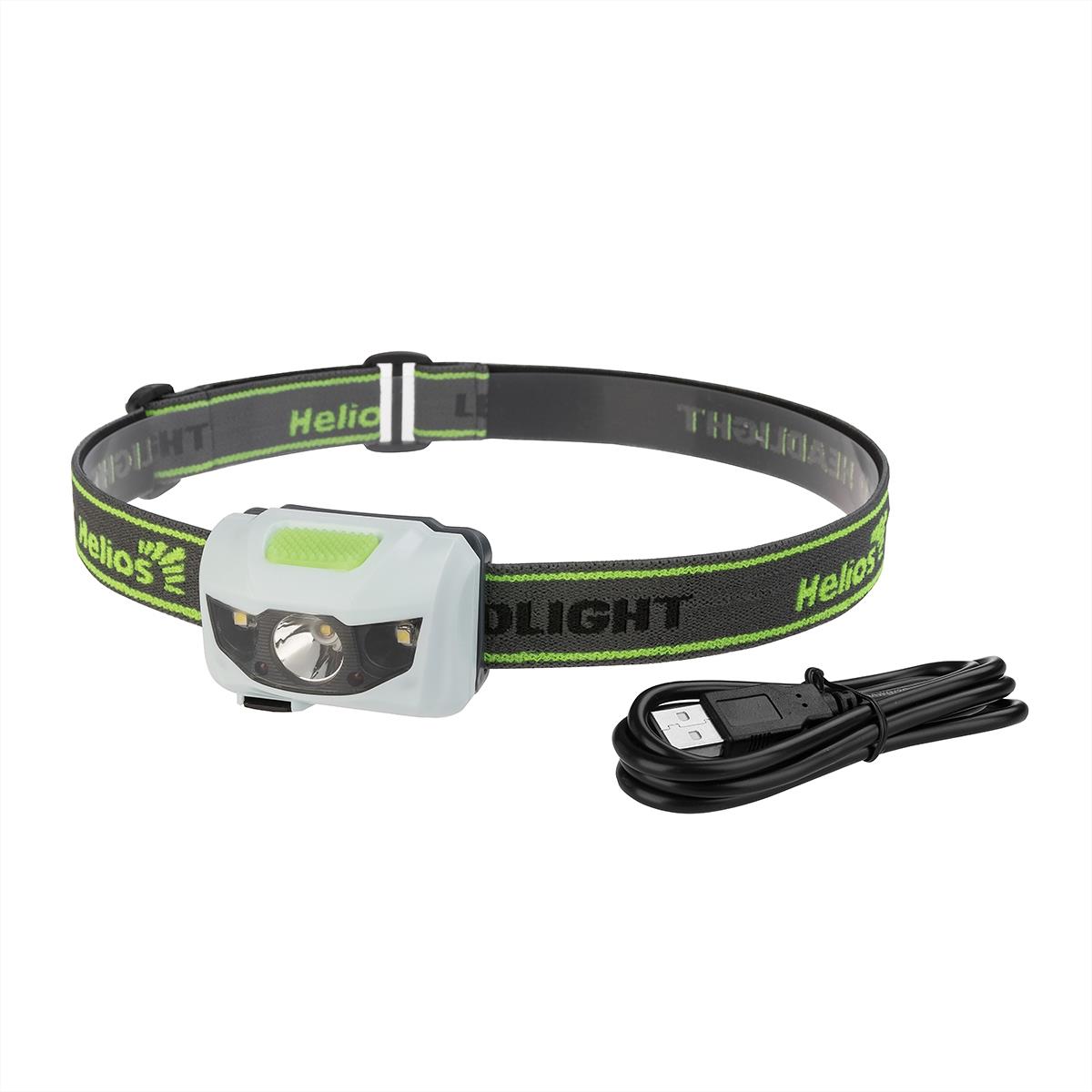 МП Фонарь налобный 140LM, IPX6, USB (HS-FN-3155-USB) Helios - фото 1