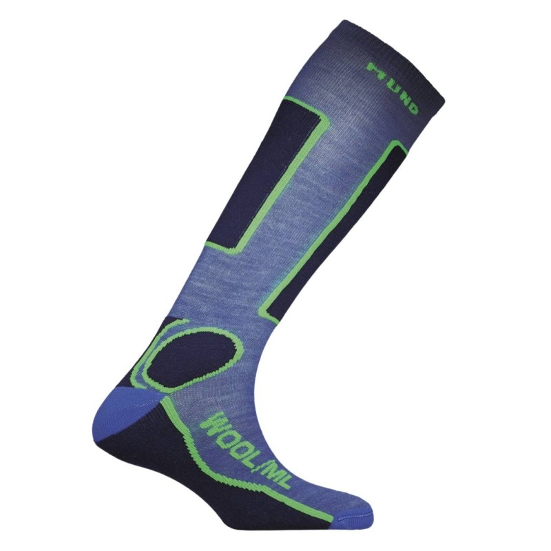 Носки Mund Skiing Wool 314 3 голубой L р.42-45 - фото 1
