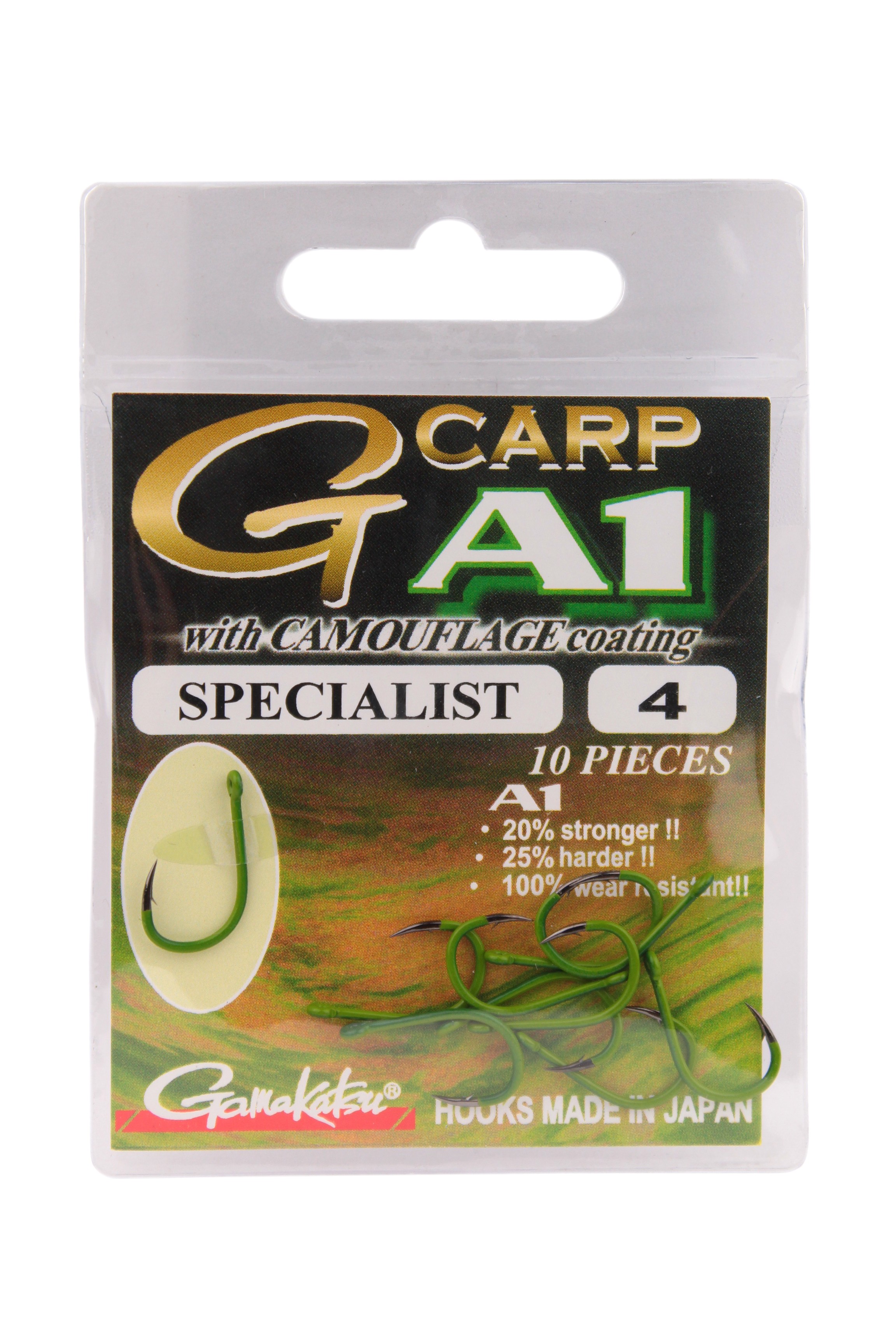 Крючок Gamakatsu G-Carp A1 specialist camou G №4 - фото 1