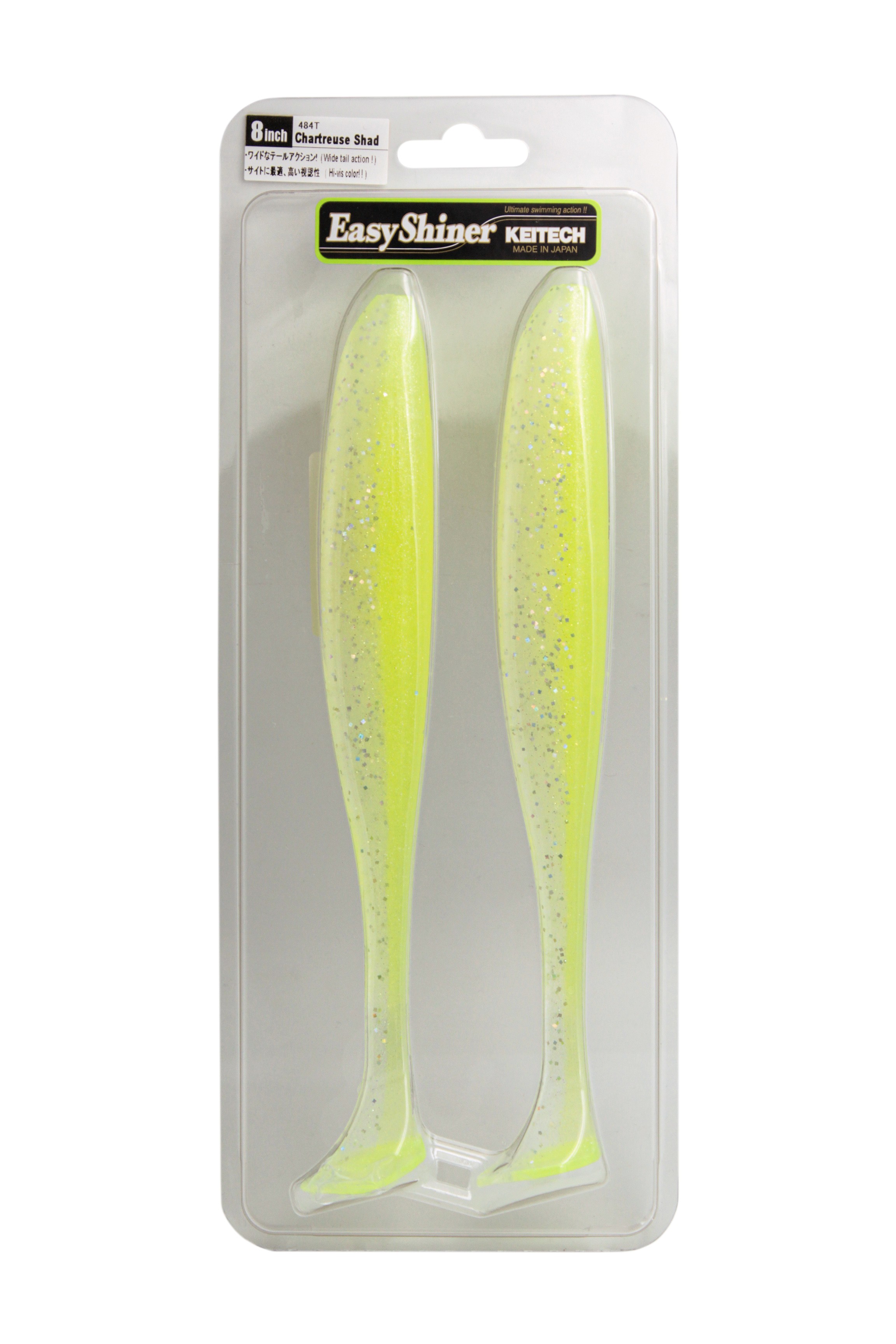 Приманка Keitech виброхвост Easy shiner 8&quot; 484 chartreuse shad - фото 1