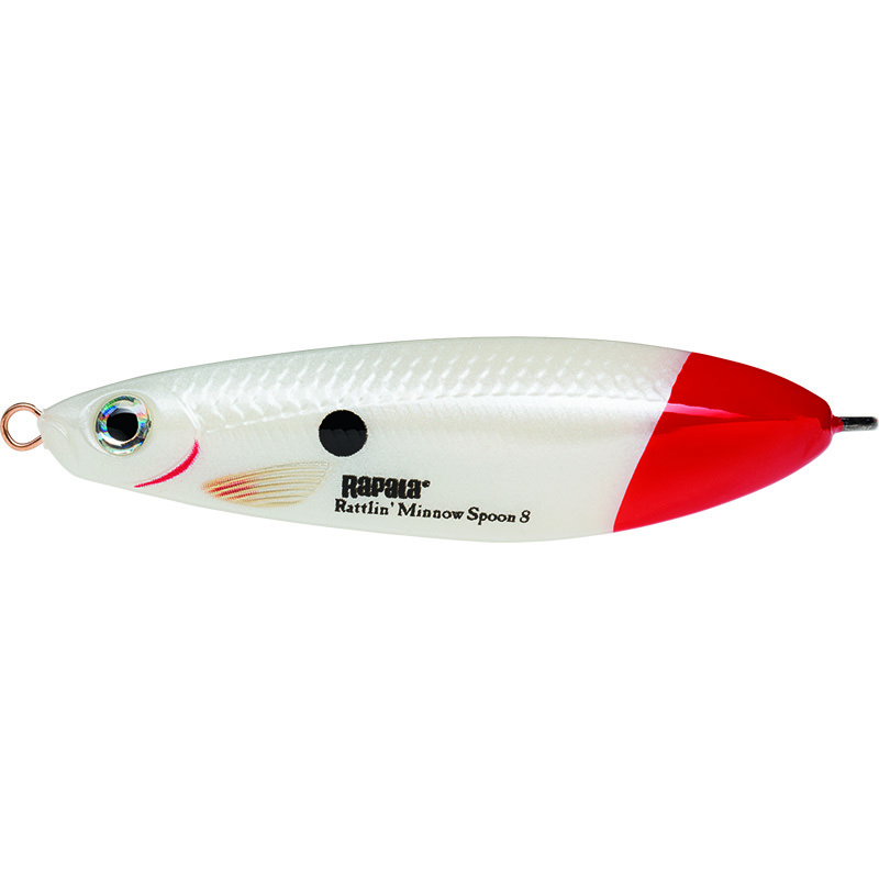 Блесна Rapala Rattlin' Minnow Spoon 08 PWRT 8см 16гр незацепляйка - фото 1