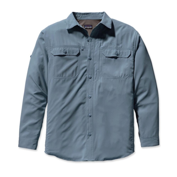 Рубашка Patagonia Sol patrol long sleeves 247 blue clay - фото 1