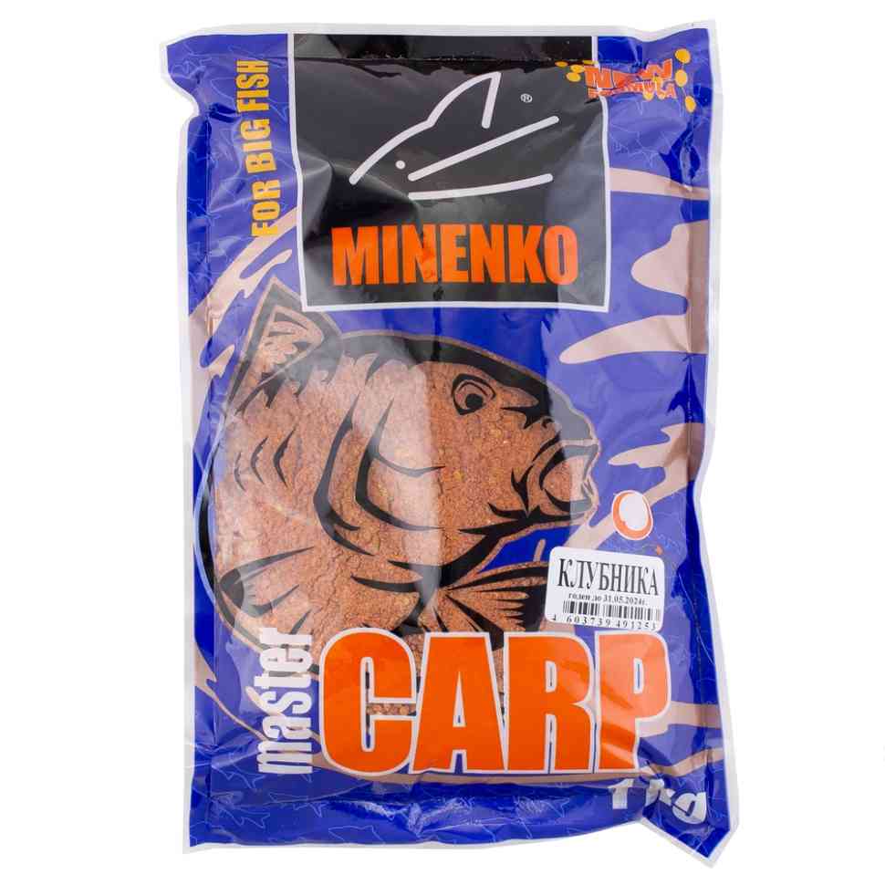 Прикормка MINENKO Master carp клубника Com - фото 1