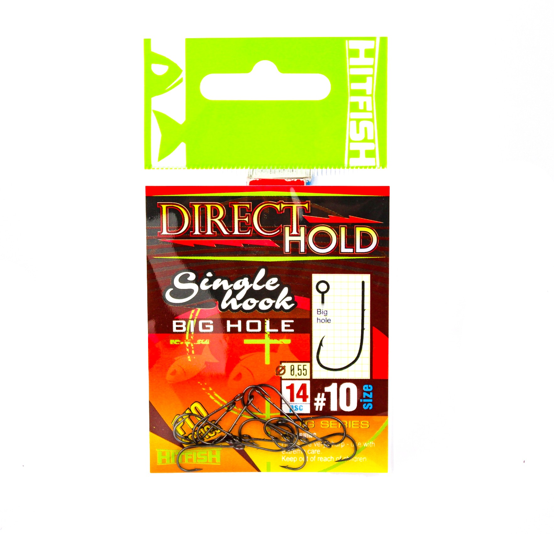 МП Одинарный крючок с засечками HITFISH DIRECT HOLD SINGLE HOOK (с большим ухом) - фото 1