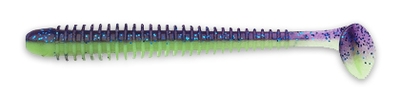 Приманка Keitech виброхвост Swing impact 2.5" Pal 06 violet lime belly - фото 1