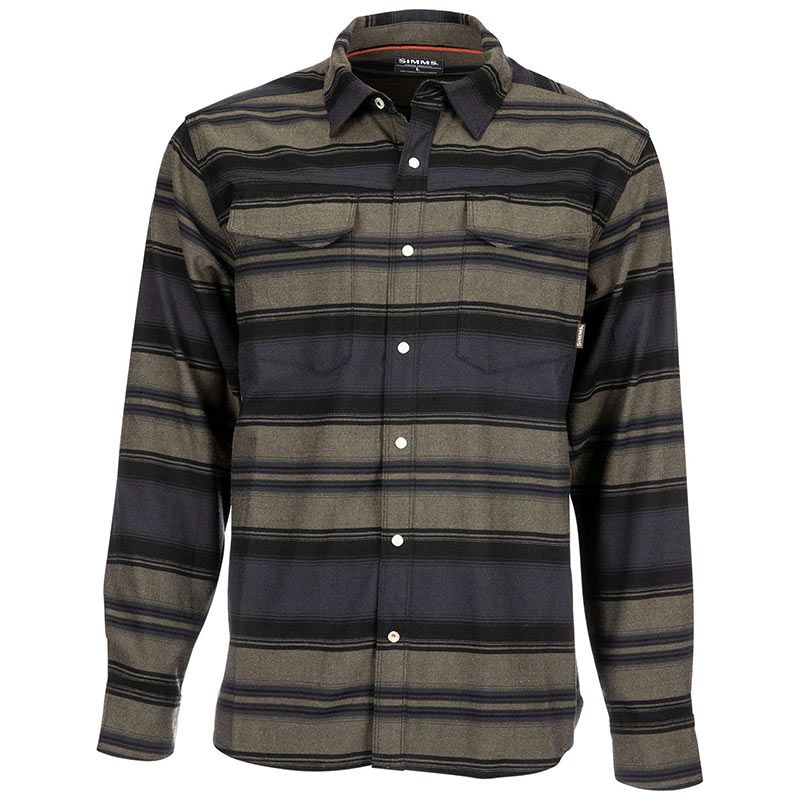 Рубашка Simms Gallatin Flannel LS Shirt Carbontripe  - фото 1