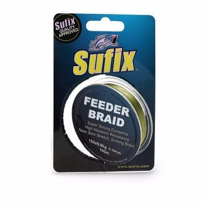 Леска Sufix Feeder braid olive green 100м 0,14мм - фото 1