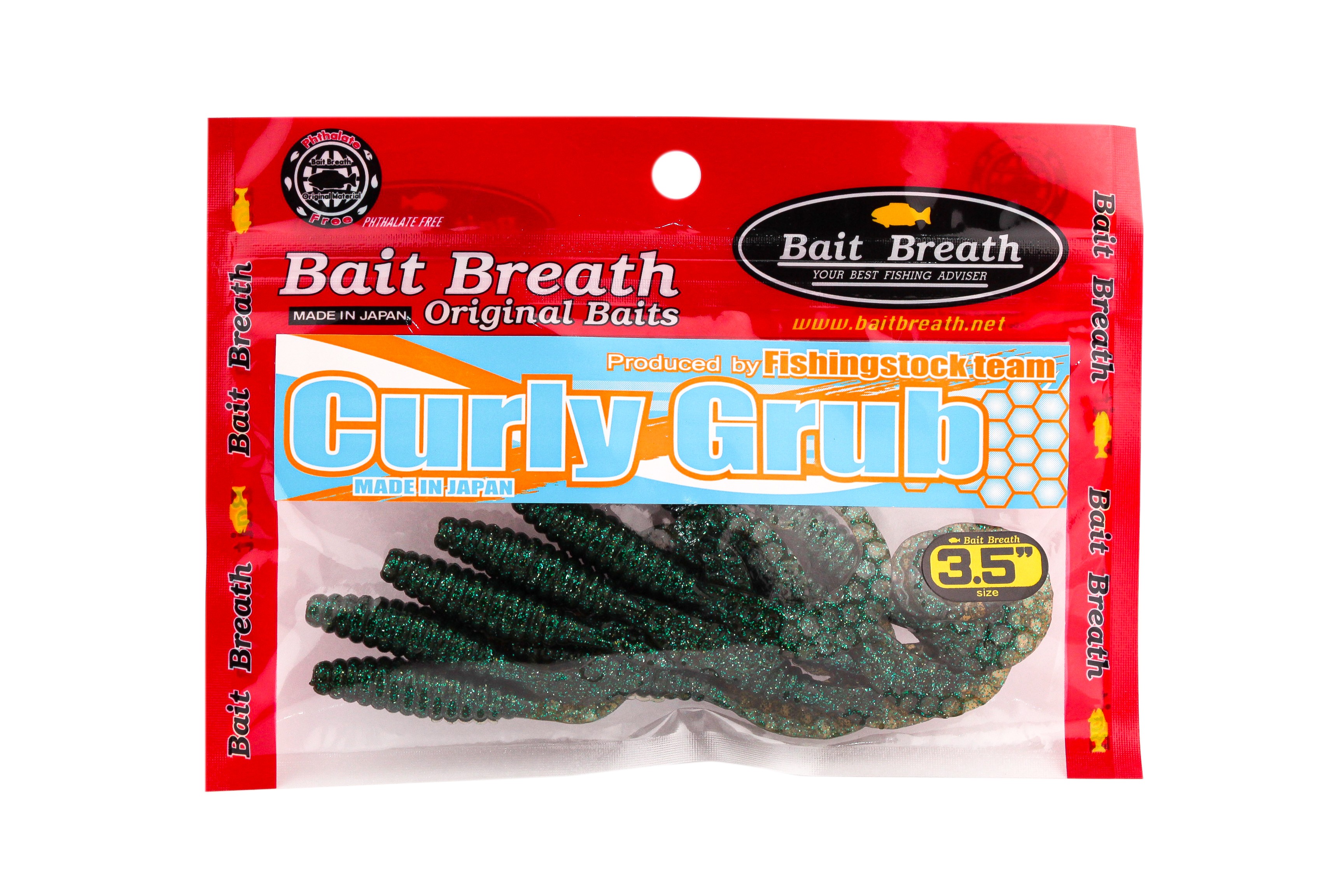 Приманка Bait Breath Curly Grub 3,5&quot; Ur28 уп.10шт - фото 1