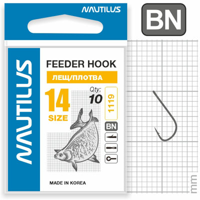 Крючок Nautilus Sting Feeder Лещ/плотва S-1119BN №14 - фото 1