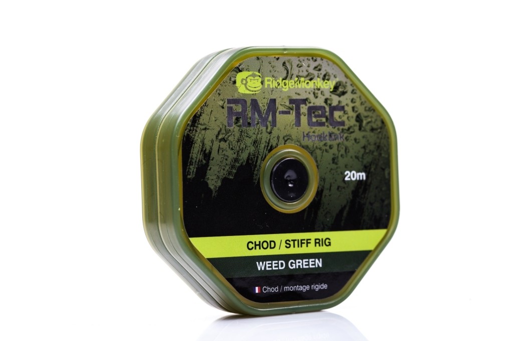 Поводковый материал Ridge Monkey RM-Tec chod stiff rig 20lb 20м weed green - фото 1