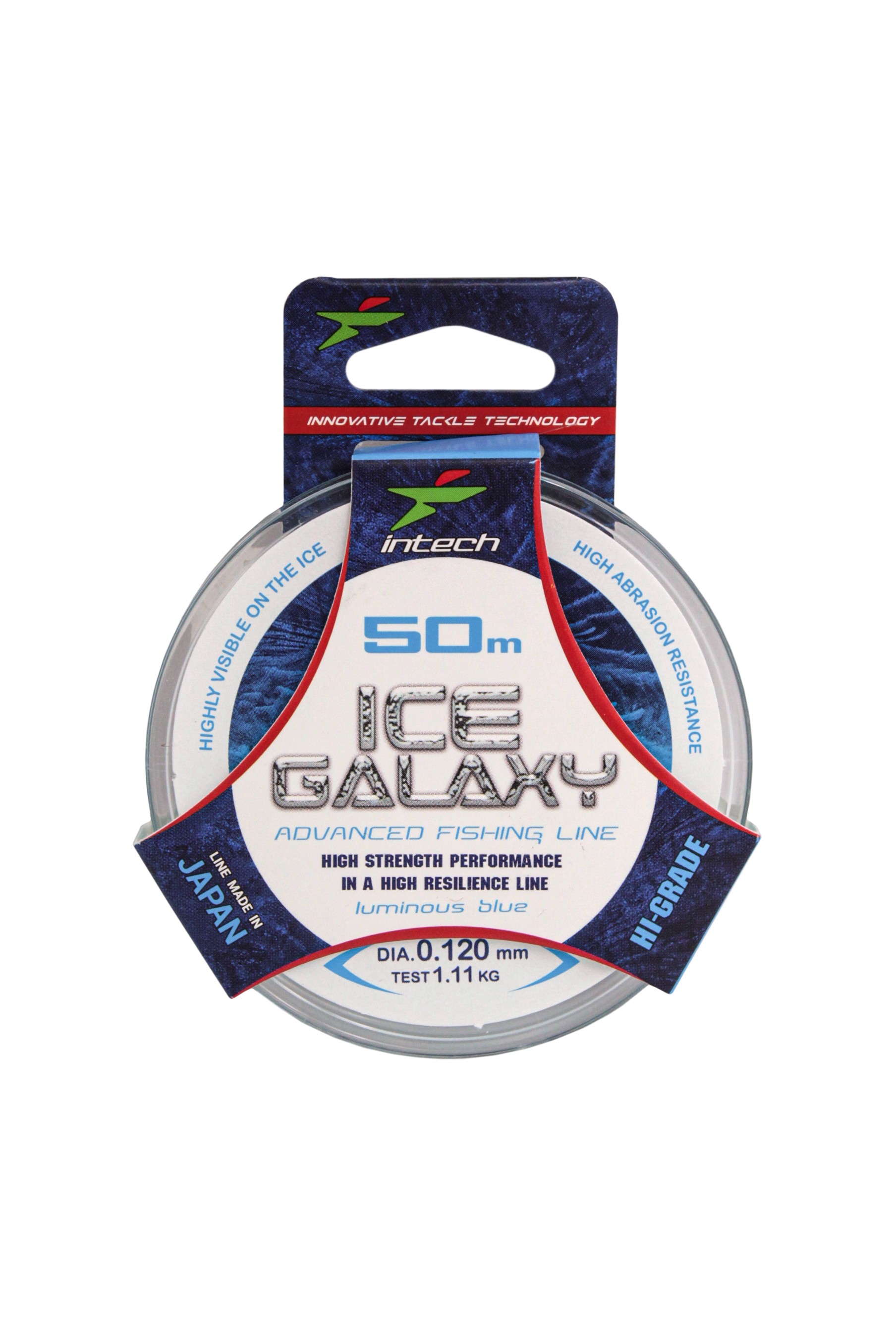 Леска Intech Galaxy Ice 50м 0.12мм 1.11кг голубая - фото 1