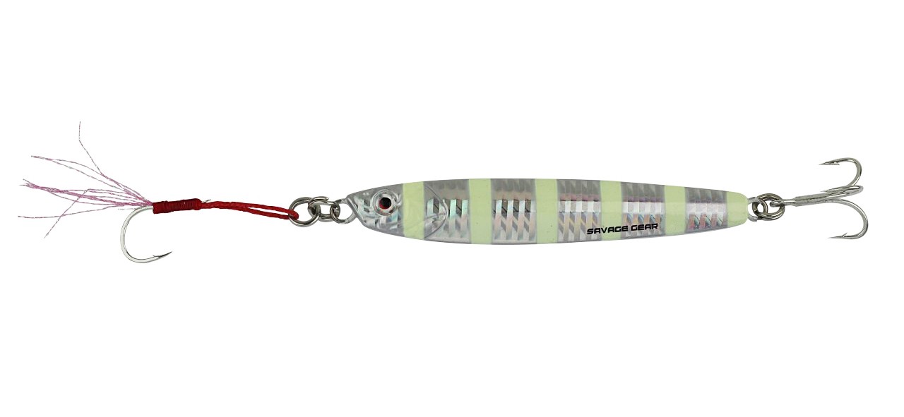 Пилькер Savage Gear 3D Slim Minnow Jig 15гр 6.8см Zebra Glow - фото 1
