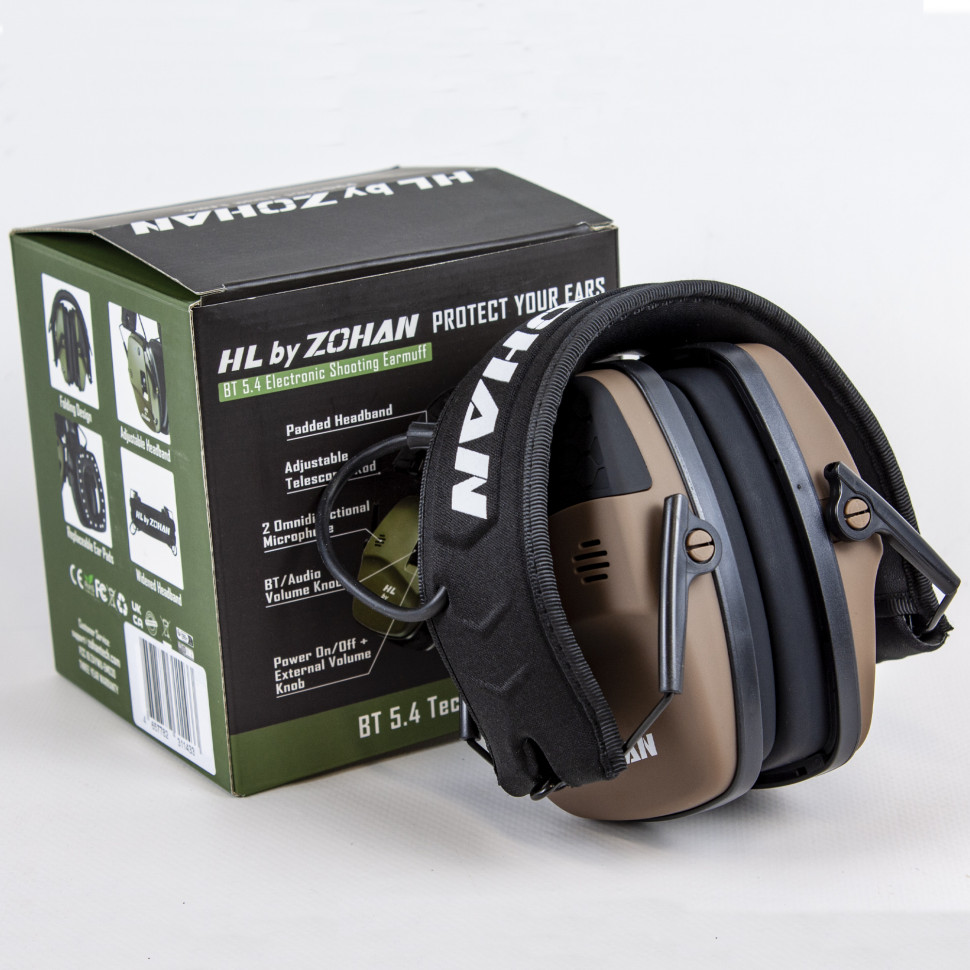 Наушники активные HL by ZOHAN EM030, NRR 22dB, bluetooth, brown купить ...