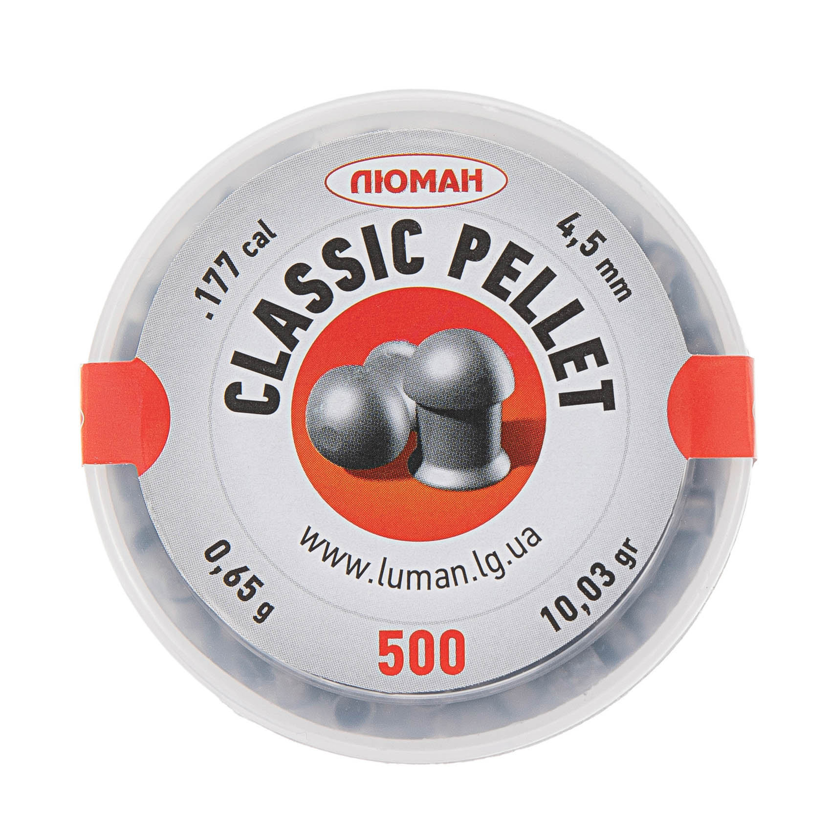 МП Люман Classic Pellet пуля пневм. к.4.5мм 0.65г. (500шт/бан) - фото 1