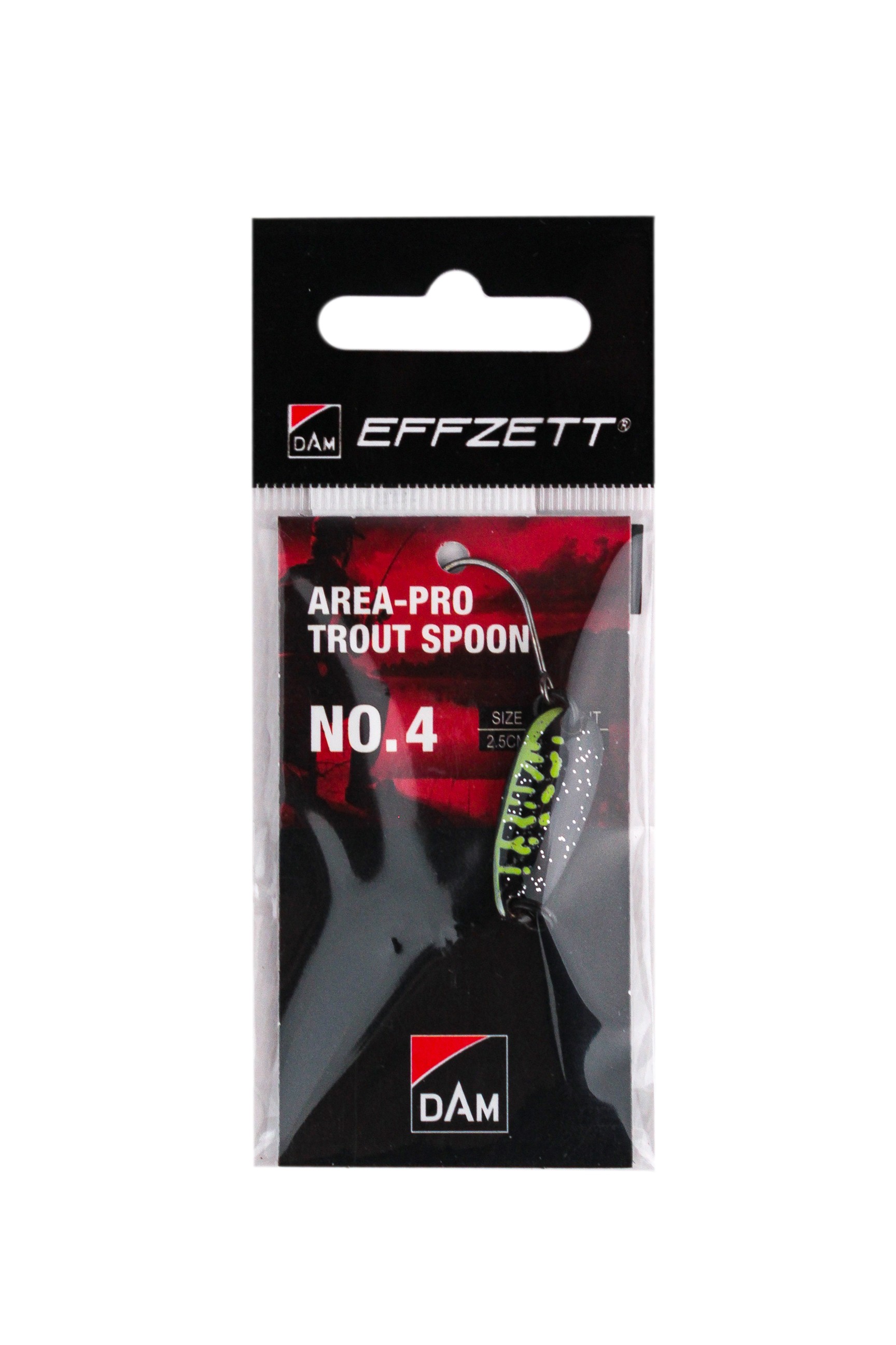 Блесна DAM Effzett Pro trout spoon №4 2,50см 2,1гр  chartreuse black UV - фото 1