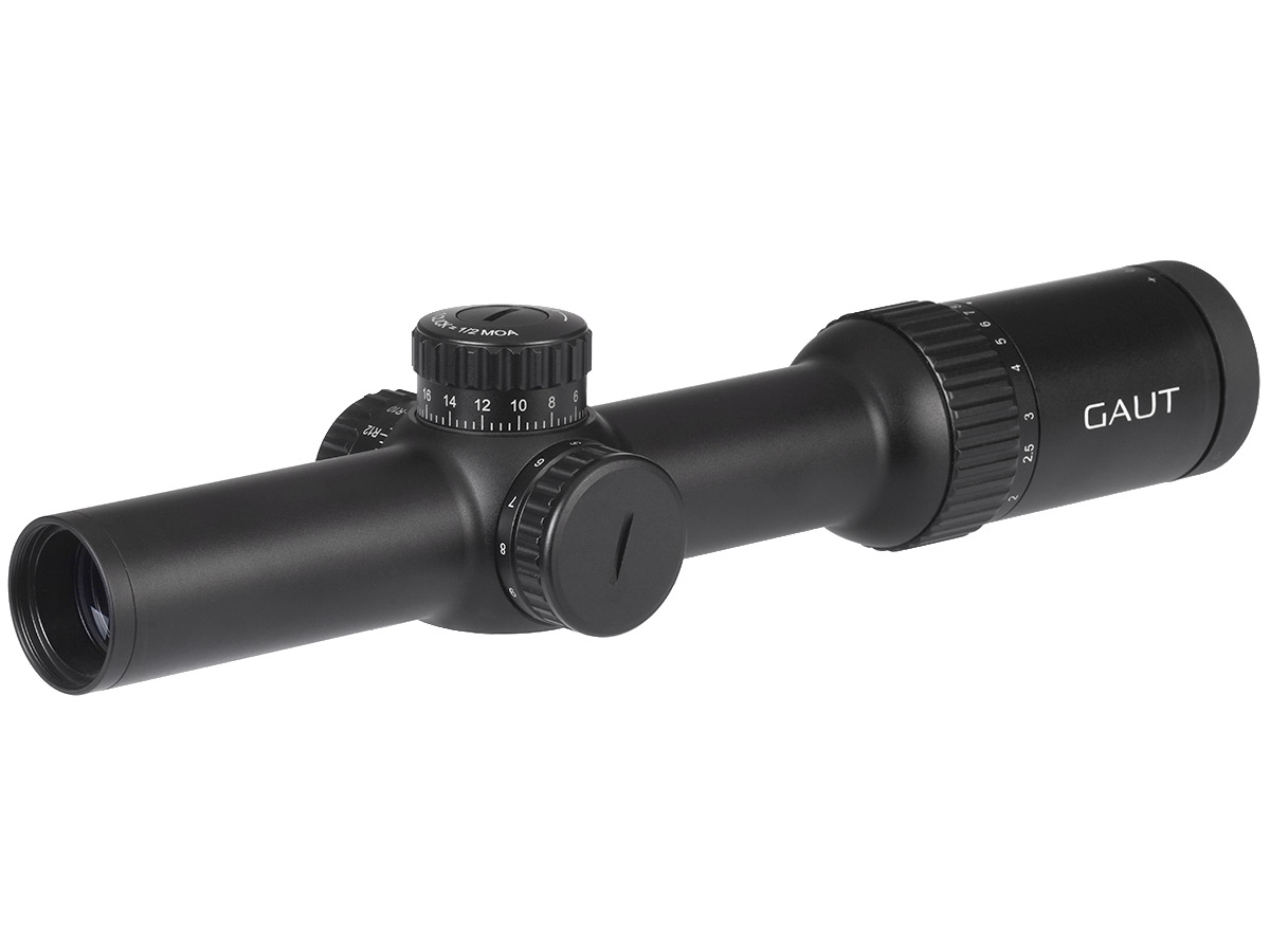 Прицел Gaut Obsidian 1-8x24 62 Half MD красная 30мм 1/2 МОА IPX7 - фото 1