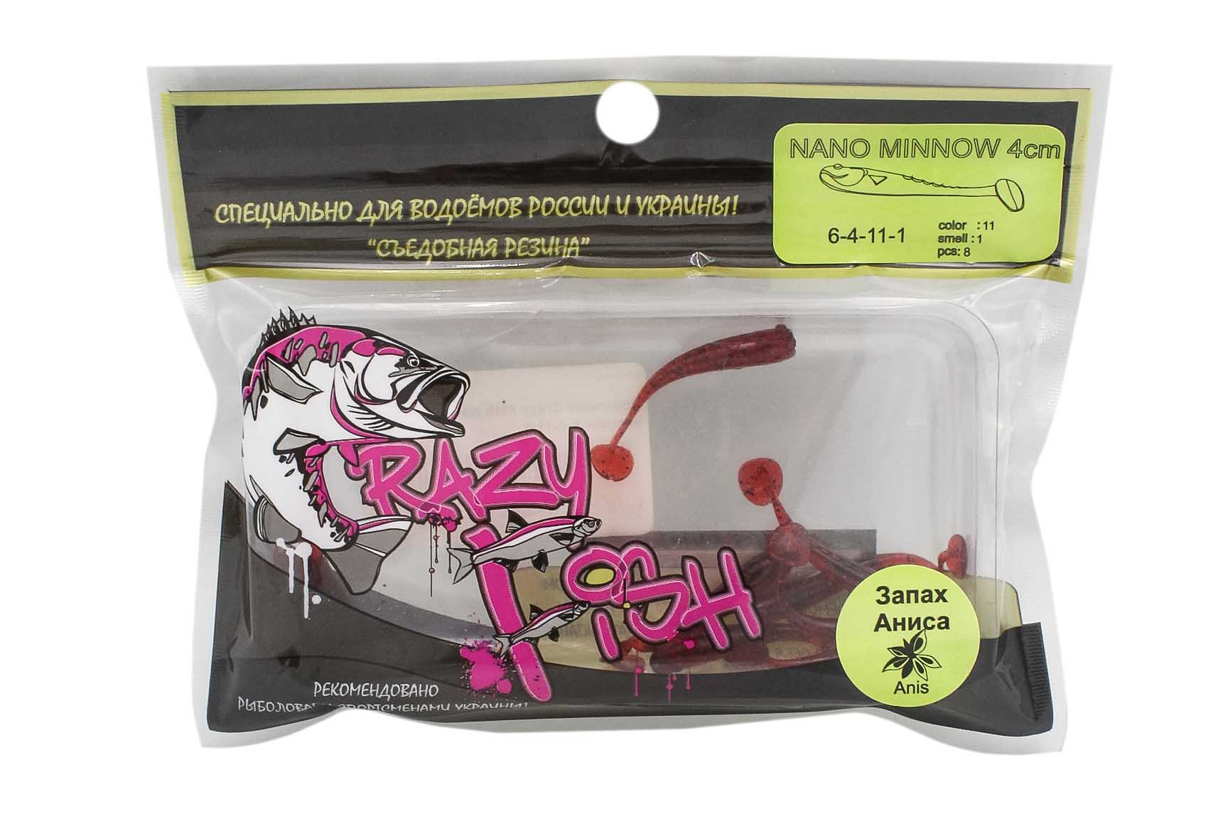 Приманка Crazy Fish Nano Minnow 6-4-11-1 - фото 1