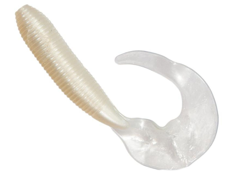 Приманка Z-Man твистер Grubz 5&quot; shimmer pearl 8шт - фото 1
